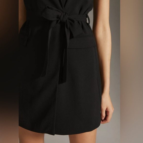 NWT Anthropologie Sleeveless Vest Black Mini Dress - Large - Picture 4 of 6